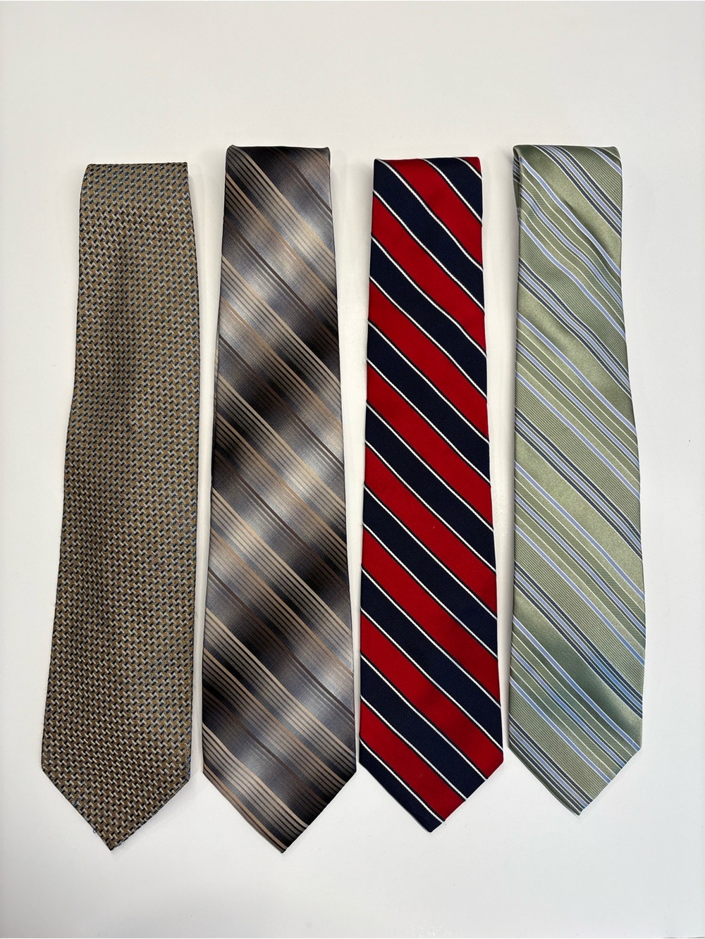 Set of 4 Men's Classic Silk Striped Ties